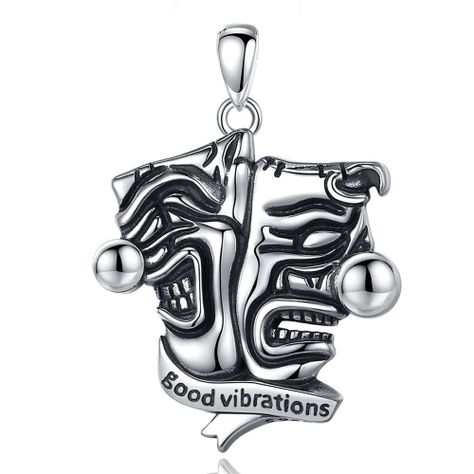 Colgante Joker, good vibrations en plata fina 950-0
