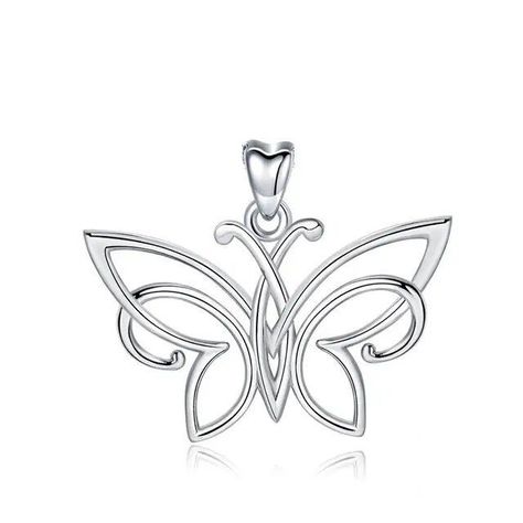 Colgante de mariposa en plata fina 950-0