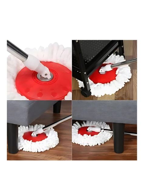 Mopa Giratoria Spin 360° Acero Inoxidable + 1 Mopa Repuesto-3