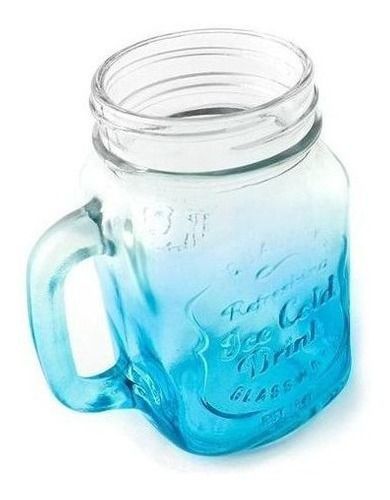 Pack Dispensador + 4 Jarros Vidrio Ice Cold Drink Jars,retro-2