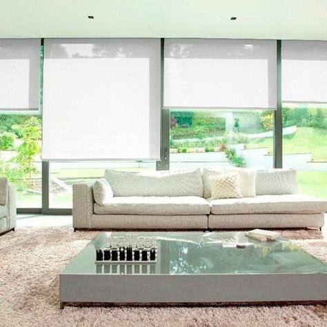 Cortina Roller Screen 90x240cm Colores Blanco-1