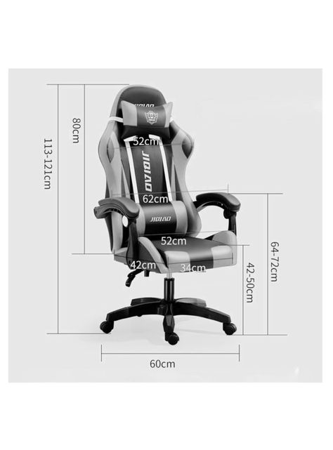 Silla Gamer JIQIAO- Azul/ Blanco-1