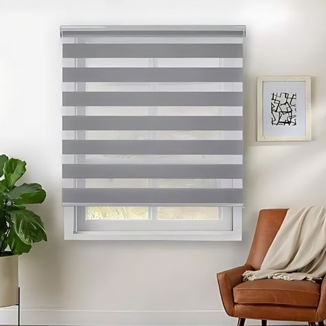 Cortina Roller Zebra Blackout 180x240cm - Gris-2