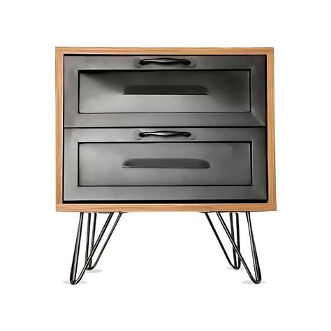 Velador Gibson Mueble Madera Fierro Hogar Dormitorio-0