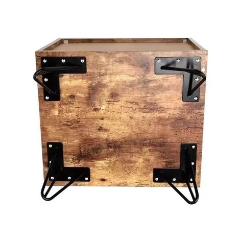 Velador Gibson Mueble Madera Fierro Hogar Dormitorio-2