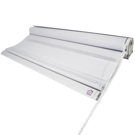 Cortina Roller Zebra Blackout 120x120cm - Blanco-0