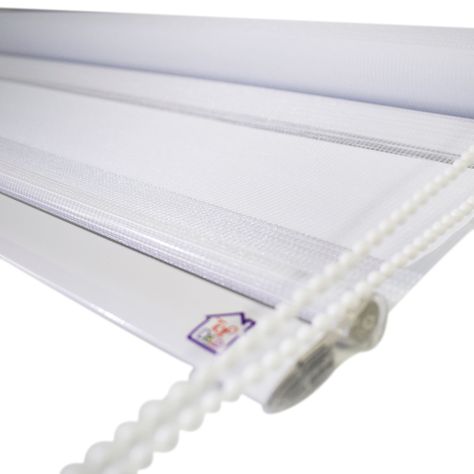 Cortina Roller Zebra Blackout 120x120cm - Blanco-2