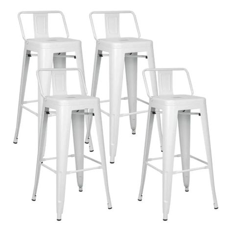 Pack 4 Pisos Taburetes Tolix 66 Cm- Blanco-0