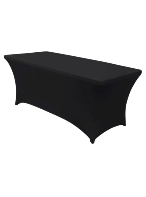 Mantel Forro En Spandex Para Mesa Plegable 1.80 Mts- Negro-0