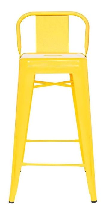 Pack 4 Pisos Taburetes Tolix, 77 Cm Respaldo Bajo- Amarillo-1