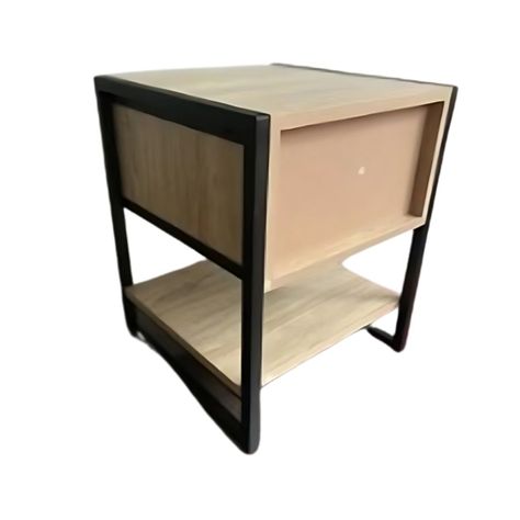 Velador Industrial 1 Cajón- Café y Negro-2