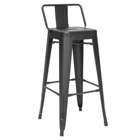 Pack 4 Pisos Taburetes Tolix, 66 Cm- Negro-0