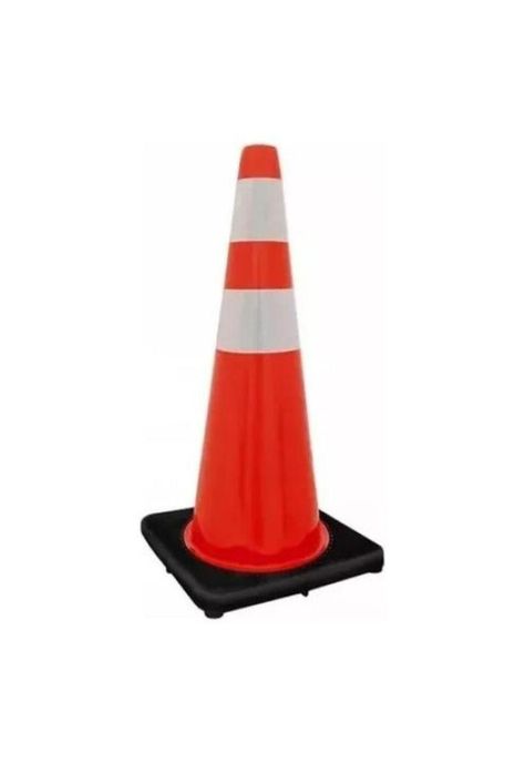 Cono Base Negra 36'' (92cm) Doble Cinta Reflectante-0