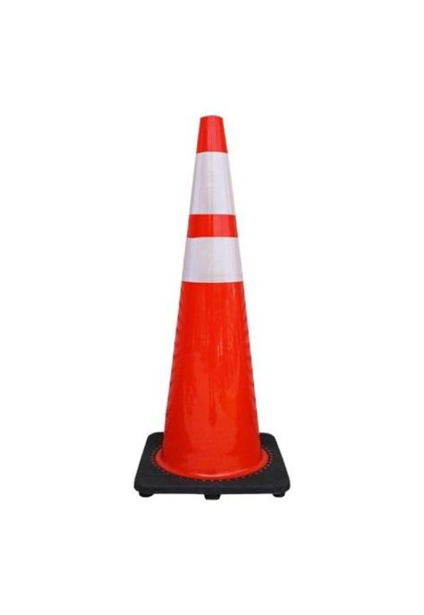 Cono Base Negra 36'' (92cm) Doble Cinta Reflectante-1