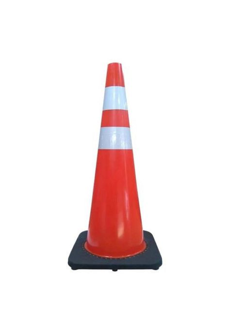 Cono Base Negra 36'' (92cm) Doble Cinta Reflectante-2