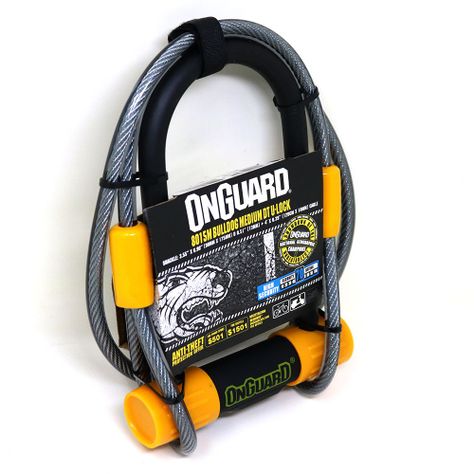 Candado OnGuard Llave U-Lock Bulldog Medium DT Cable 90x175mm-0