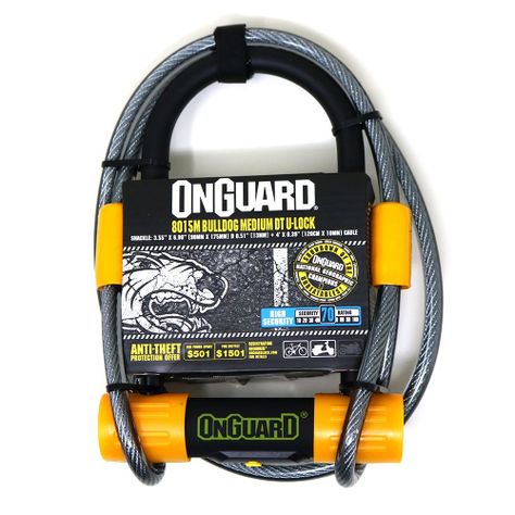 Candado OnGuard Llave U-Lock Bulldog Medium DT Cable 90x175mm-4