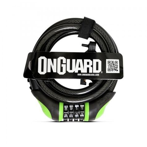 Candado Espiral Clave NS 180x12 Verde  On Guard-0