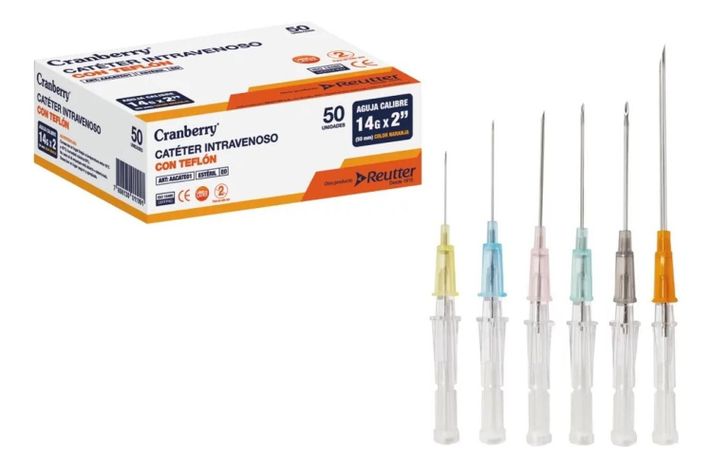 Catéter Intravenoso 22g X 1 Color Azul. Caja De 50 Unidades-0