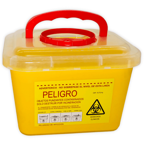 Caja De Desechos Corto Punzante 3litros Amarilla-0