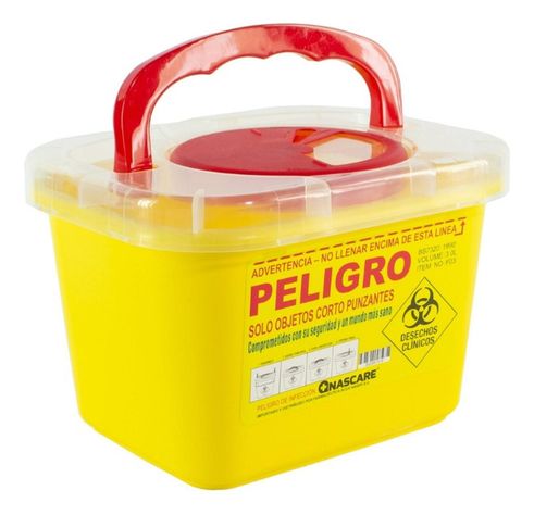Caja De Desechos Corto Punzante 3litros Amarilla-1