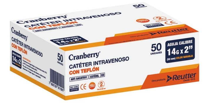 Catéter Intravenoso 14g X 2 Caja De 50 Unidades-0