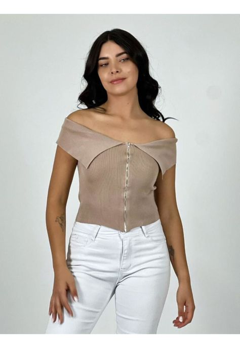 Polera Top Con Cierre-1