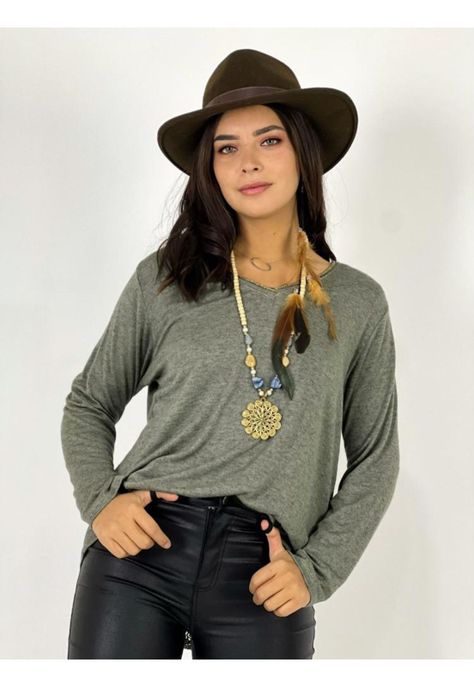 Polera Algodón Detalle Tejido en Espalda-1