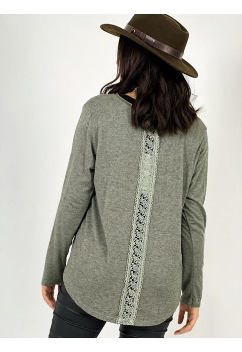Polera Algodón Detalle Tejido en Espalda-2