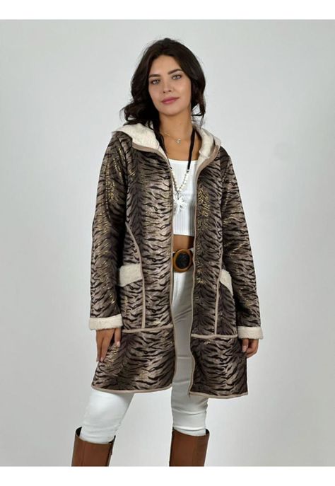 Chaqueta Gamuza con Chiporro Print Cebra-1