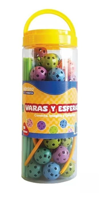 Varas Y Esferas Conectables Adetec 90 Piezas-0