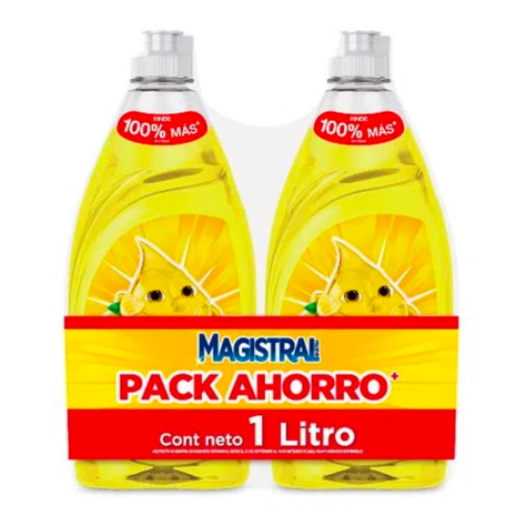 Pack 2 Magistral Lavalozas Concentrado Ultra Limon 500 ml-0