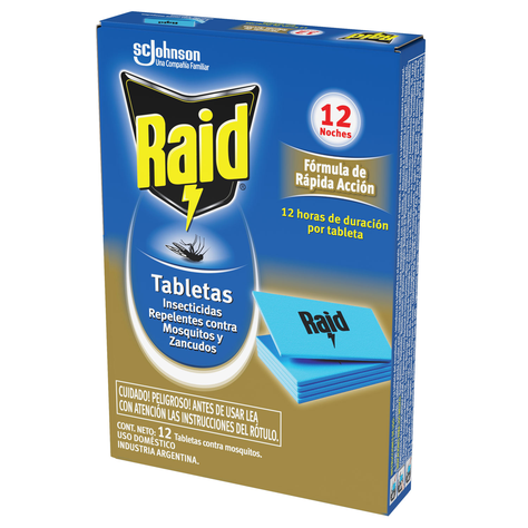 Raid Eléctrico Tabletas Mosquitos Y Zancudos Recarga 12un-0