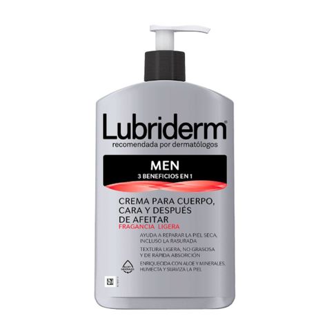 Crema Cuerpo y Cara Lubriderm Men 3 en 1 Dosificador 400mL-0