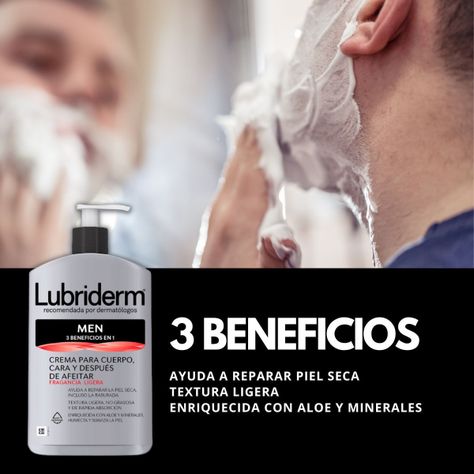 Crema Cuerpo y Cara Lubriderm Men 3 en 1 Dosificador 400mL-1