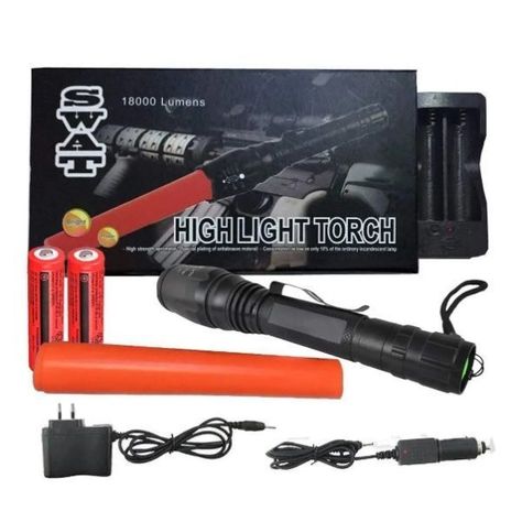 Linterna Táctica Led Alta Potencia Swat Recargable 18000 Lm-1