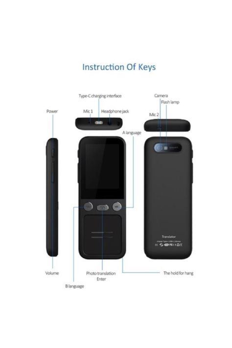 Traductor de voz instantáneo portátil T16, en tiempo Real, compatible con 14 idiomas sin conexión-3