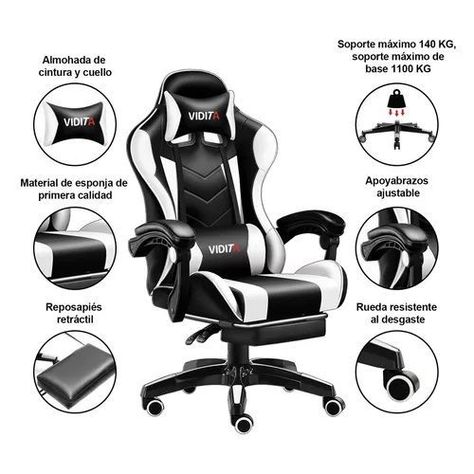SILLA GAMER ERGONOMICA GX 2000-2