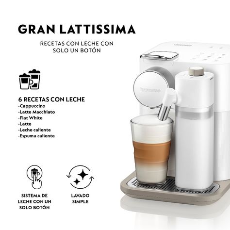 Cafetera de Cápsulas Gran Lattissima Blanca-2