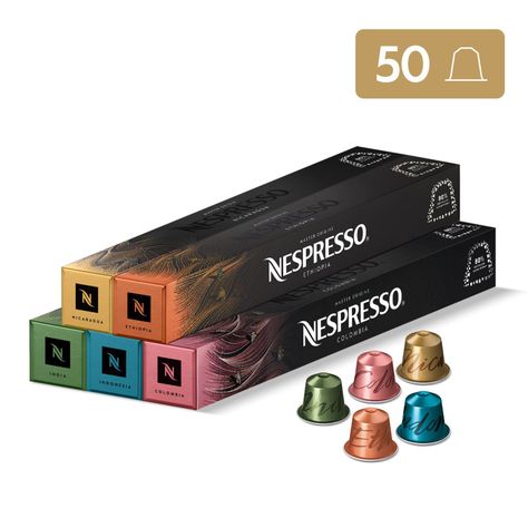 50 Cápsulas De Café Nespresso Pack Master Origins-0