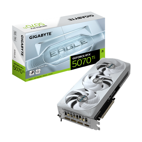 Tarjeta Video Gigabyte RTX 5070 Ti EAGLE OC SFF 16G ICE GDDR7 PciE-5-0