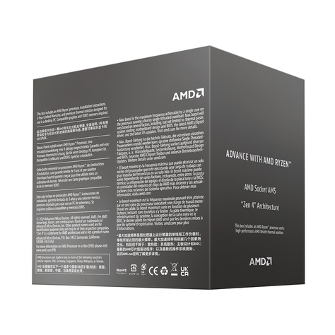 Procesador AMD Ryzen 7 8700F, 5GHz Max, 8core 16hilos, AM5-3