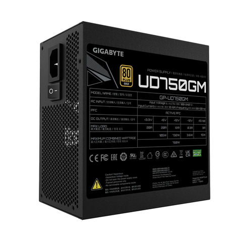 Fuente de Poder Gigabyte 750W GP-UD750GM – 80Plus Gold – Modular-1