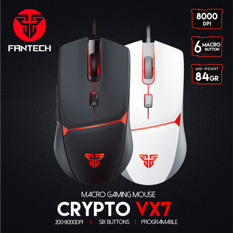 Mouse Gamer Progamable Fantech Crypto VX7 Space Ed, 8000 DPI-6