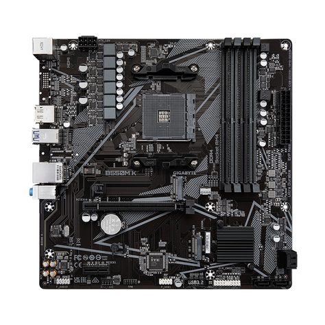 Placa Madre Gigabyte B550M K, AMD B550, AM4, DDR4, MicroATX-2