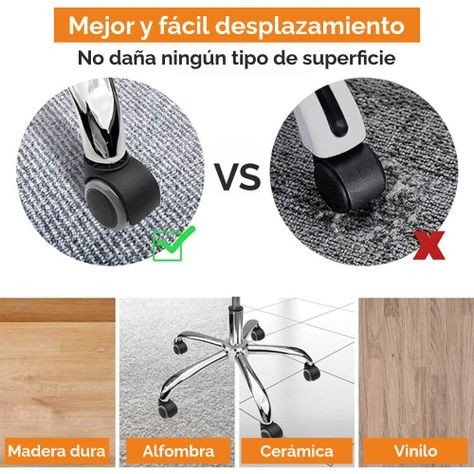Ruedas Para Silla Escritorio Tipo Roller Set 5 Universales – gris-3