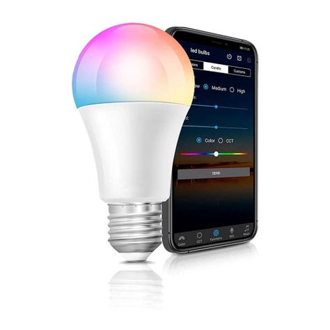 Bombilla Led Inteligente, App Tuya, Alexa, Google Home (WiFi, RGB, 9W, 6500K)-0