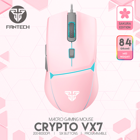 Mouse Gamer Progamable Fantech Crypto VX7 Sakura, 8.000 DPI-5