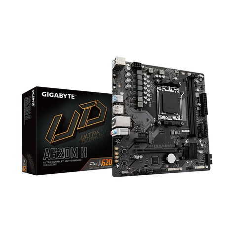 Placa Madre Gigabyte A620M H AM5, DDR5 up 7200MHz, M.2, mATX-0
