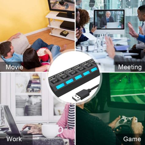 Hub 7 puertos USB 2.0 con interruptores individual-4